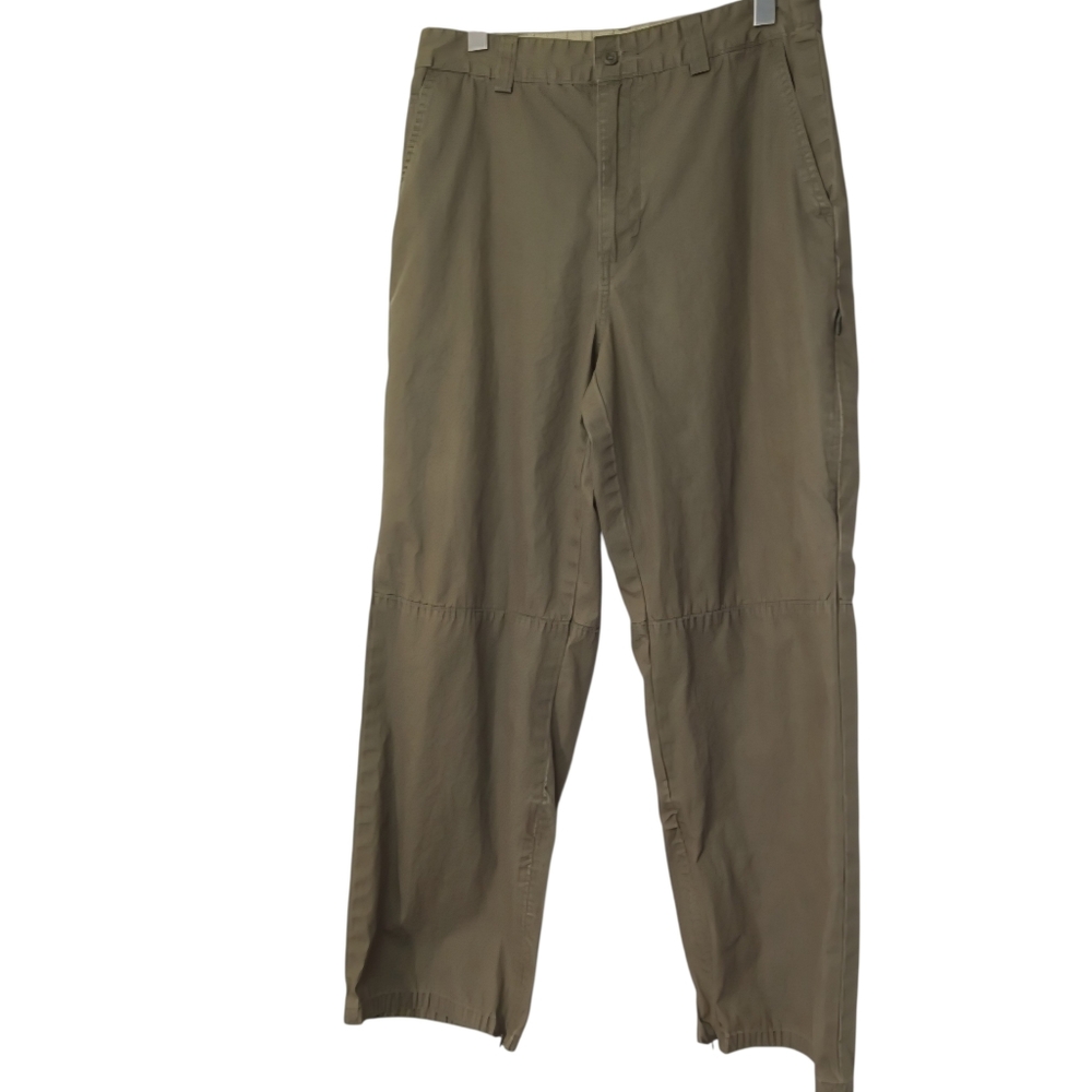 GAP Khaki Olive Green Wide Leg High Waist Pants Sz 31 Cottagecore Utility Casual